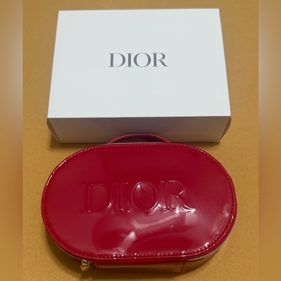 NEW Dior Red Cosmetic Pouch with makeup - Picture 4 of 5